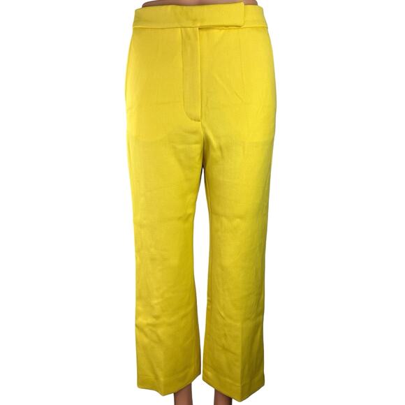 Tory Burch Sport Yellow High Rise Flat Front Stretch Wide Leg Pants Size XS - Picture 1 of 4